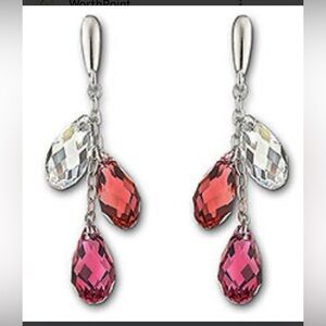 🩷Swarovski “Lagoon” Indian Pink Pierced Earrings🩷